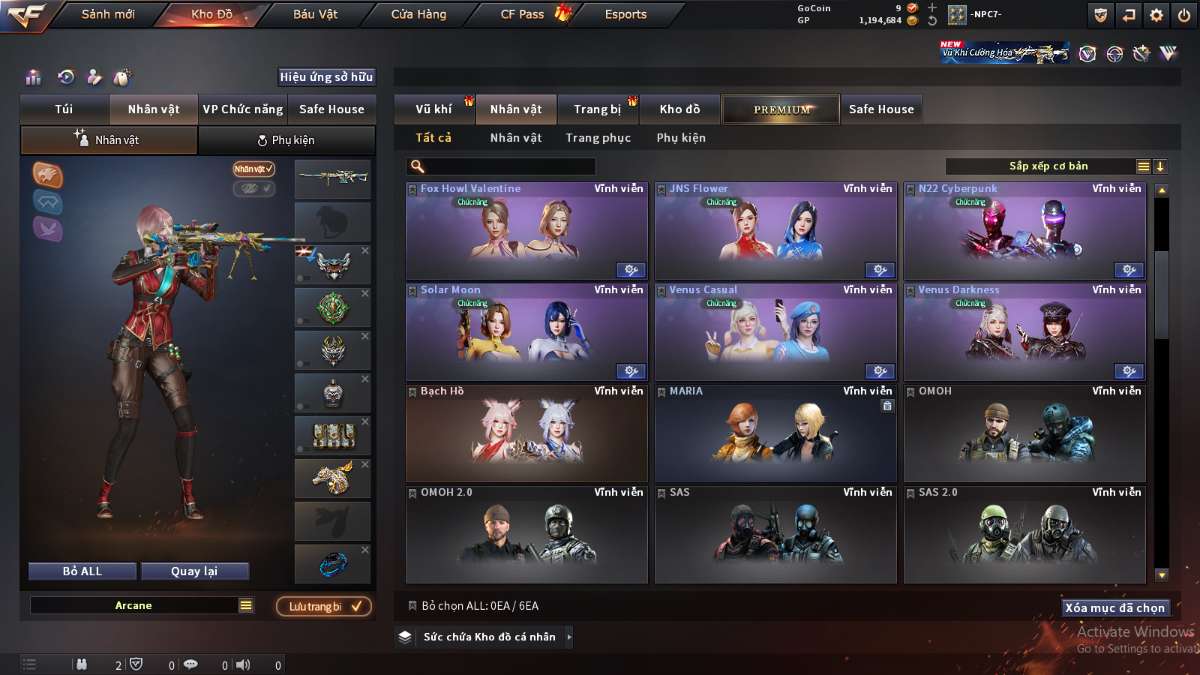 shop acc cf uy tin gia re